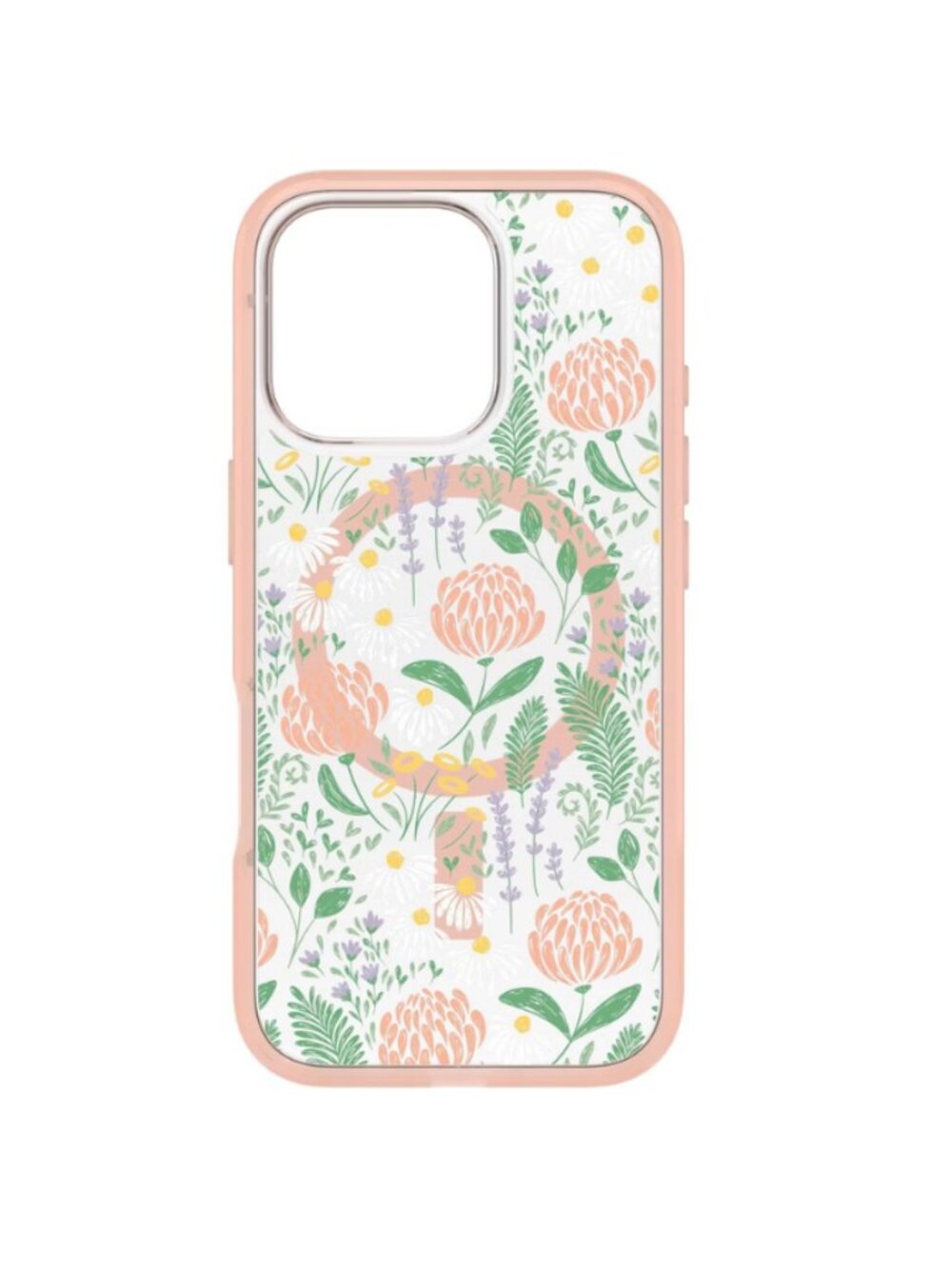 NEW OtterBox iPhone 16 Pro Symmetry Series Case with MagSafe Peachy Bloom